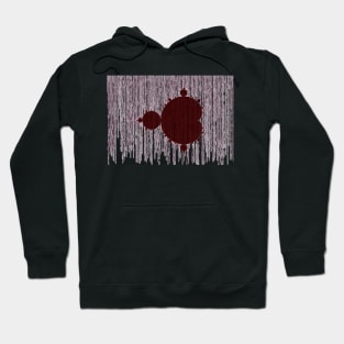 Mandelbrot Set Matrix Code (Red Oxblood Maroon) Hoodie